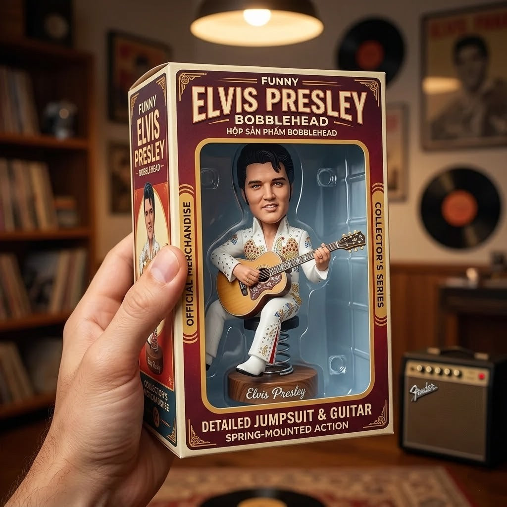 Funny Elvis Presley The King of Rock ‘n’ Roll Bobblehead