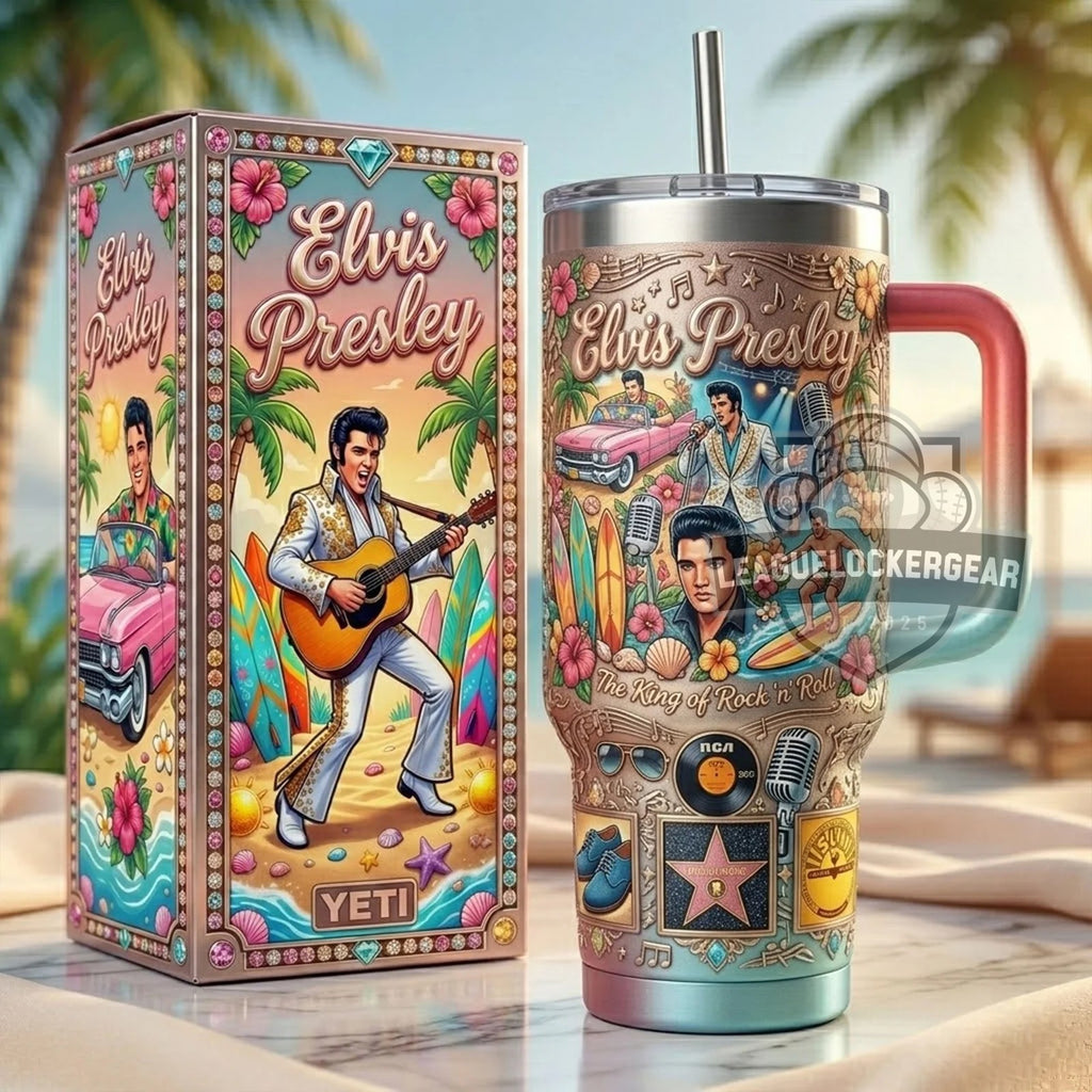 Elvis Presley The King Of Rock n Roll Summer Vibe YETI Tumbler