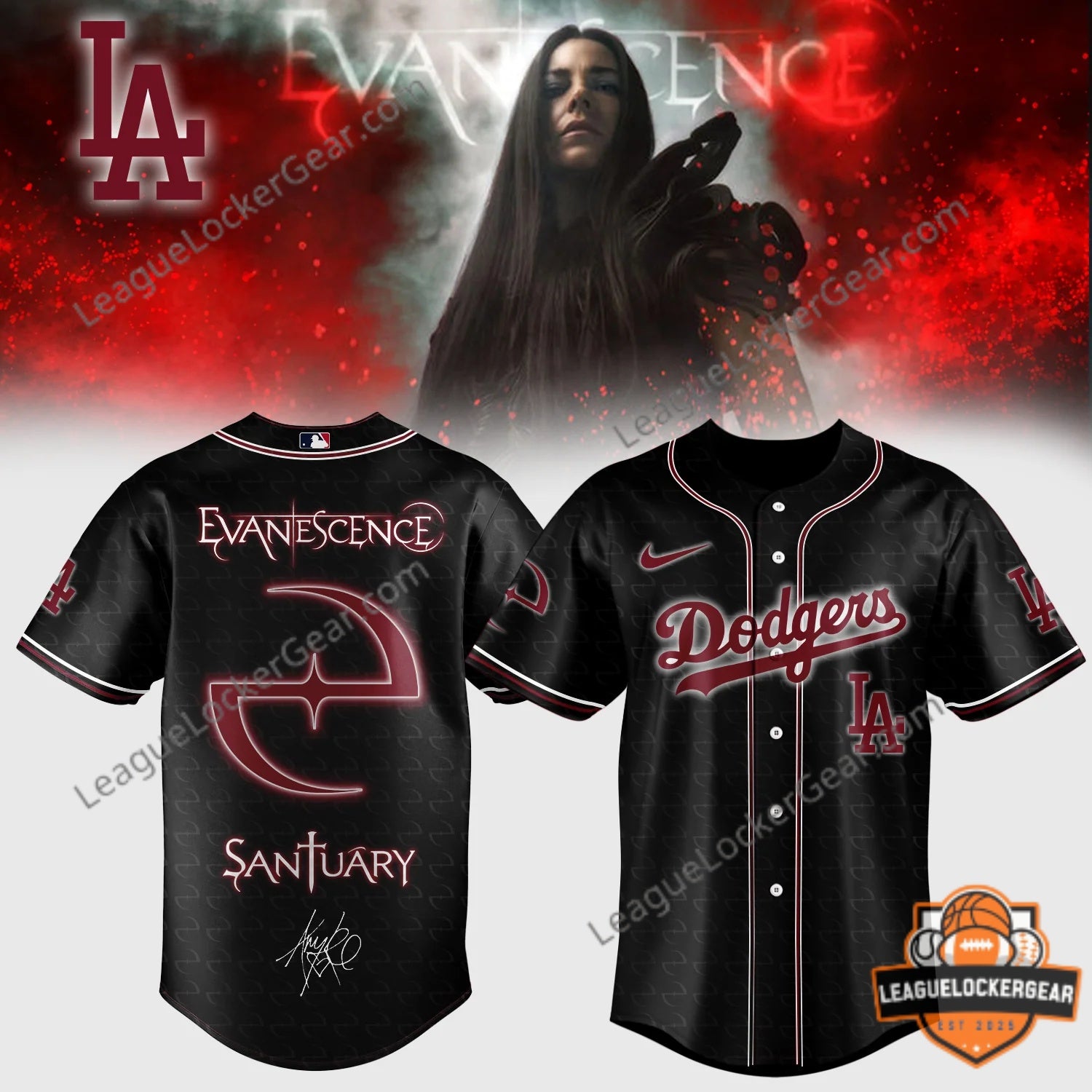 Evanescence x MLB All Team World Tour 2026 Baseball Jersey