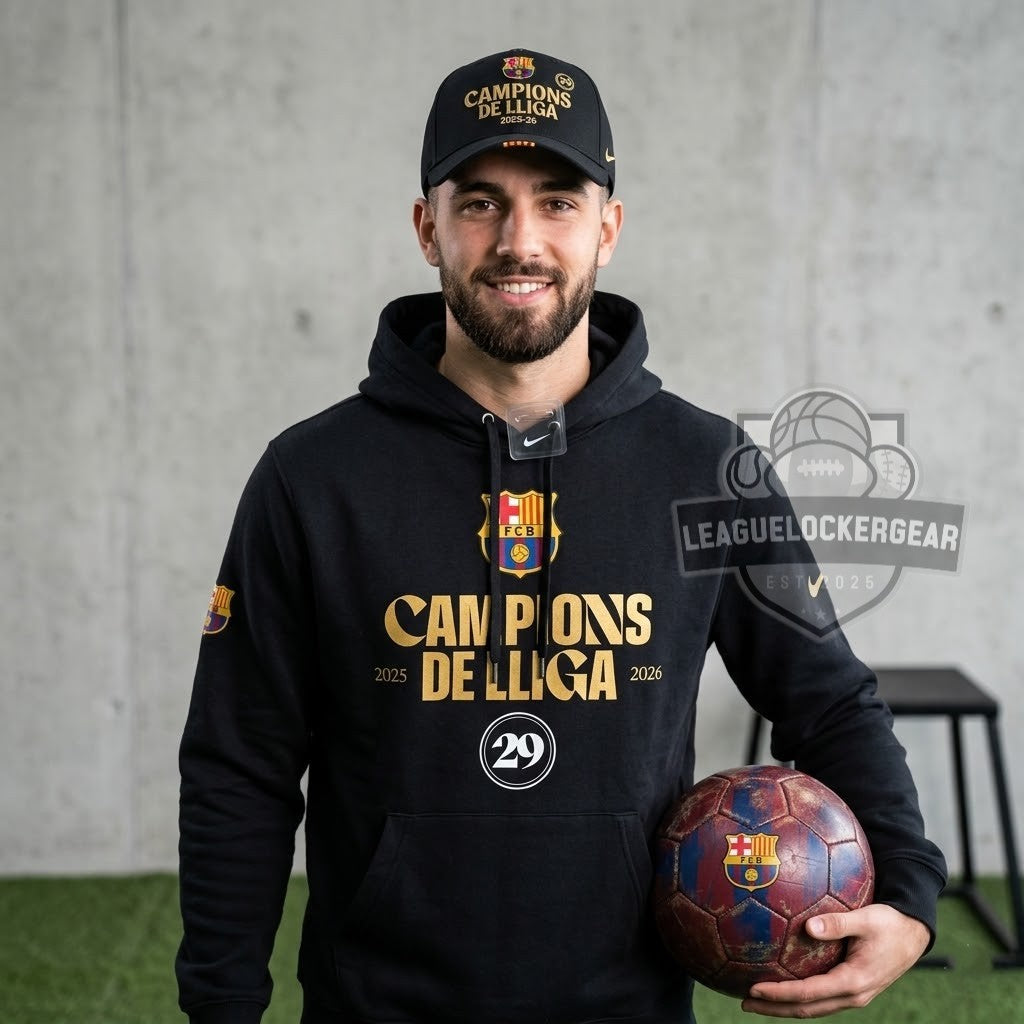 FC Barcelona LALIGA 2025-26 Champions Campiones De Lliga 29 Hoodie