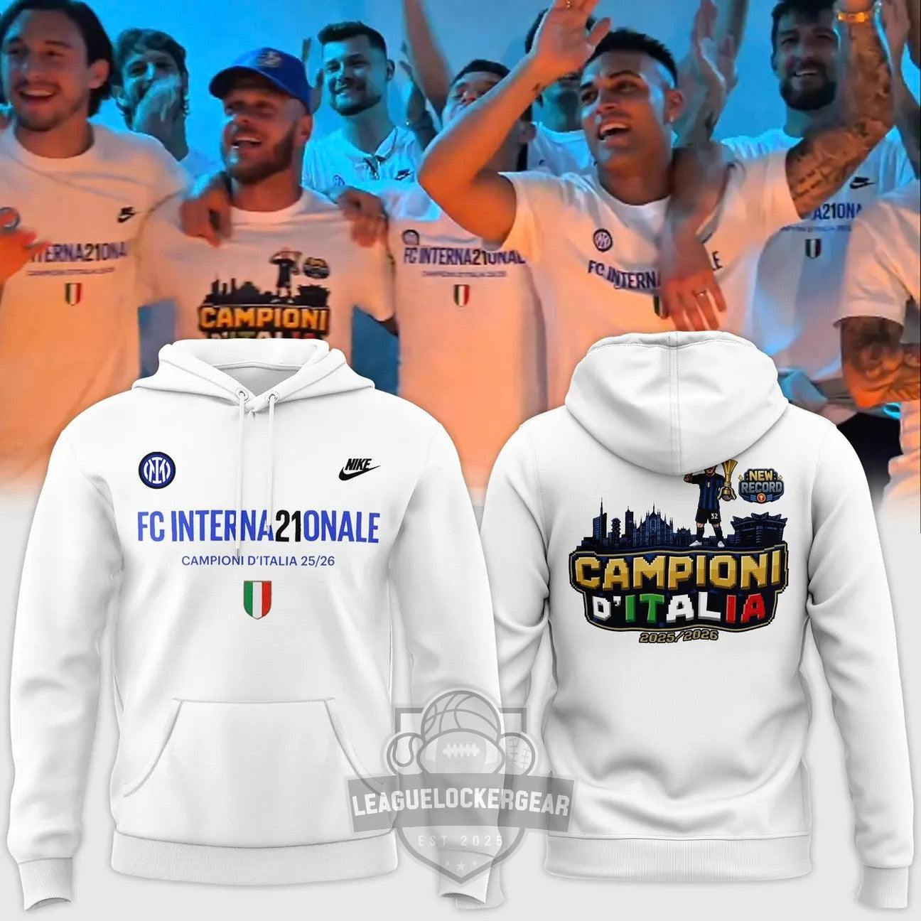 Inter Campioni D’italia 2026 3D Hoodie