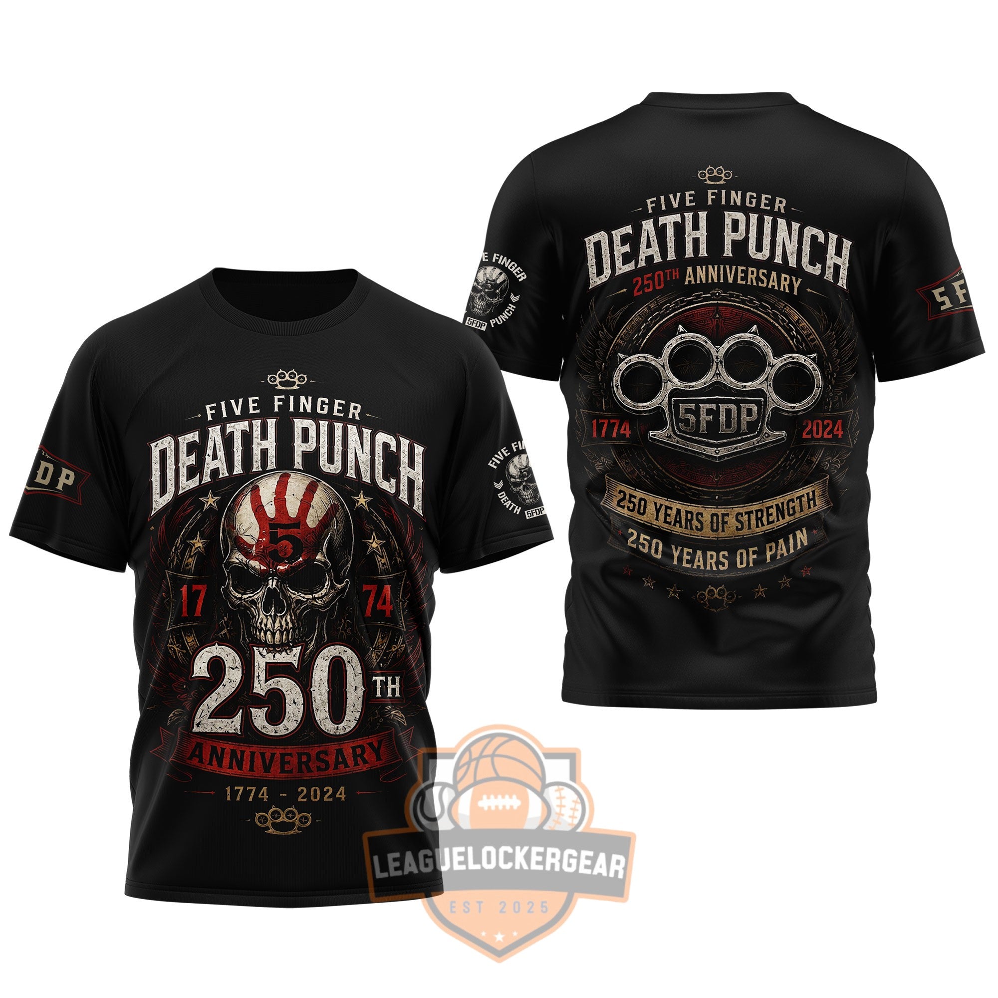 Five Finger Death Punch 250th Anniversary 3D T-Shirt