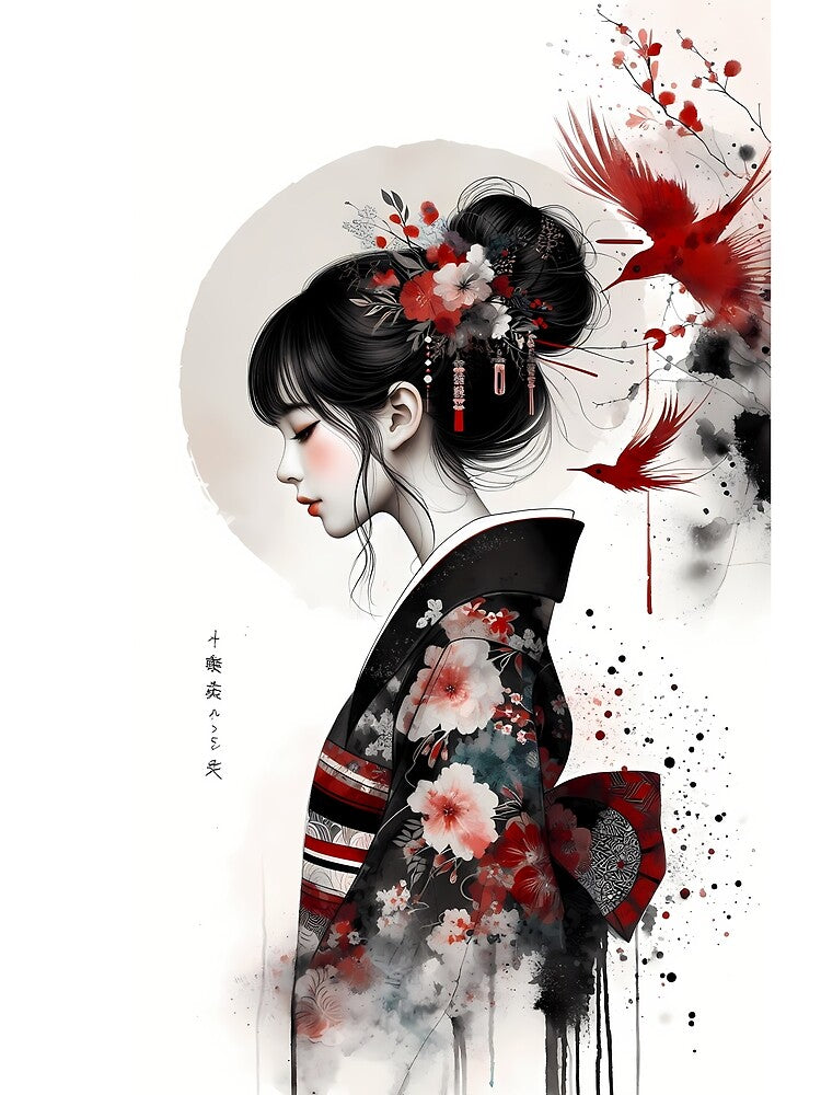 Whispers of Spring – Geisha in Bloom by Fregoli 2D