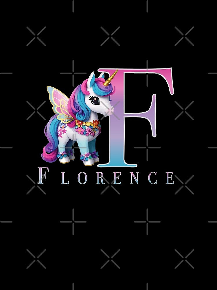 Florence name with a cute unicorn by Lubellebubble20