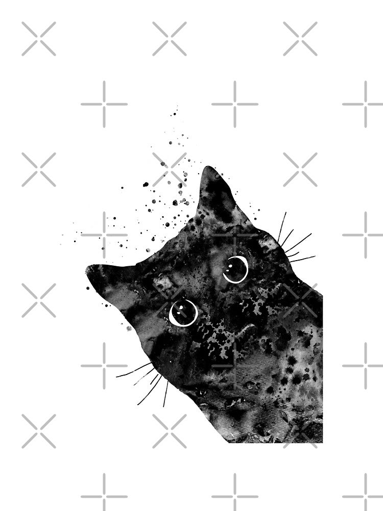 Peeking cat by Rosaliartbook