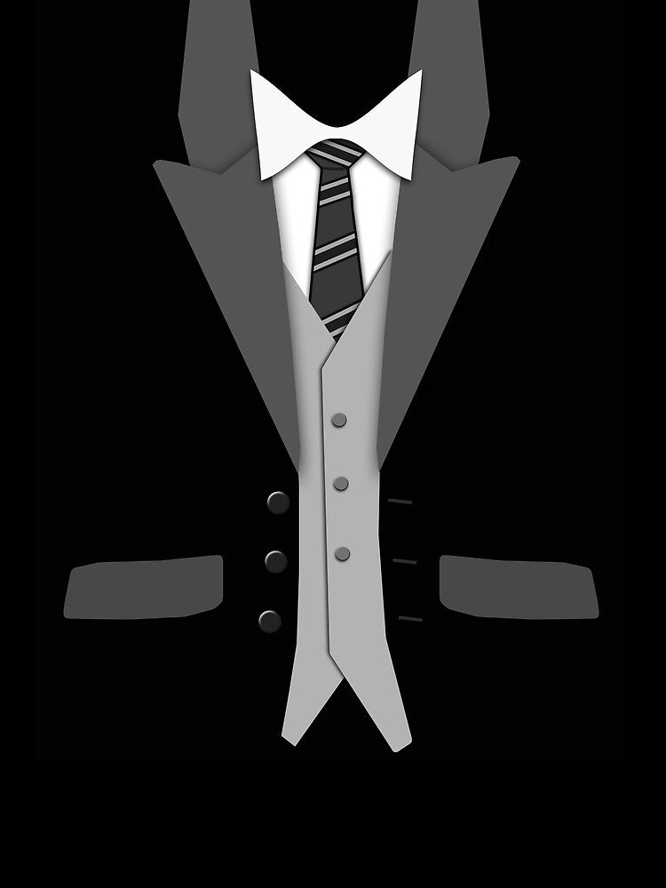 Black Suit Tie and Vest by Jerry Lambert