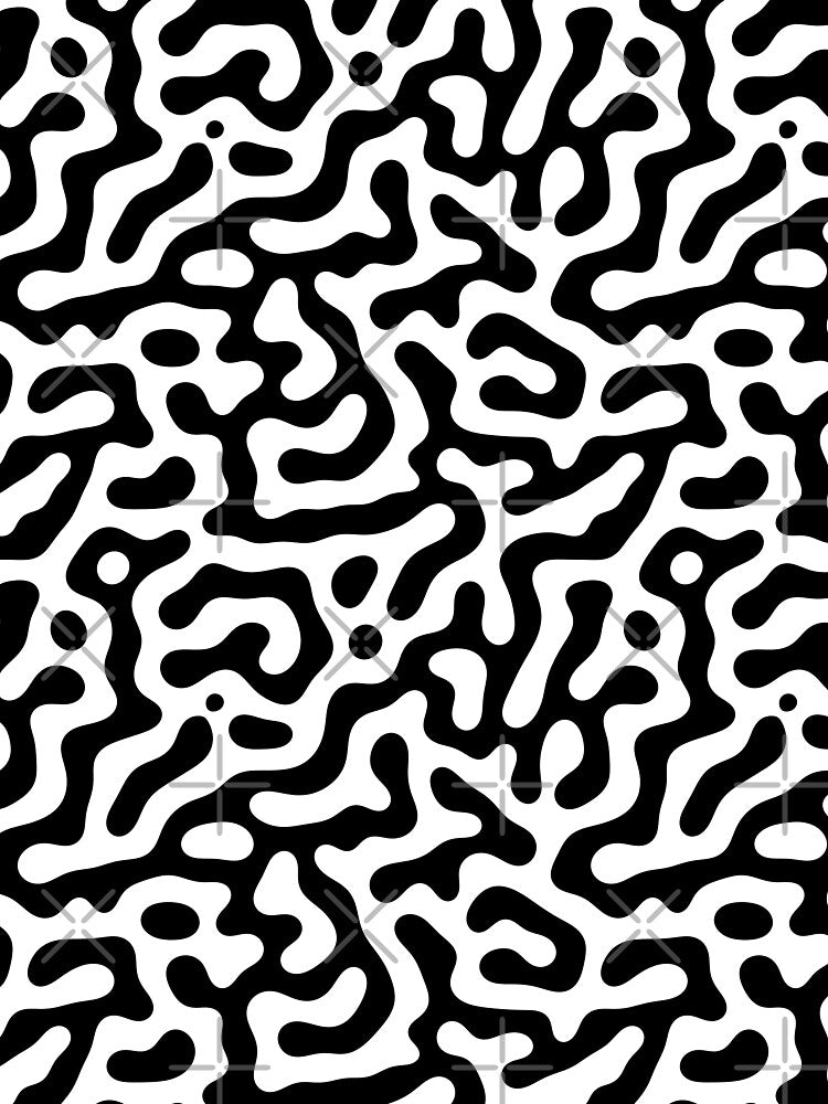 SUPERCOOL ORGANIC TURING PATTERN BLACK AND WHITE BY SUBGRL by SUBGIRL