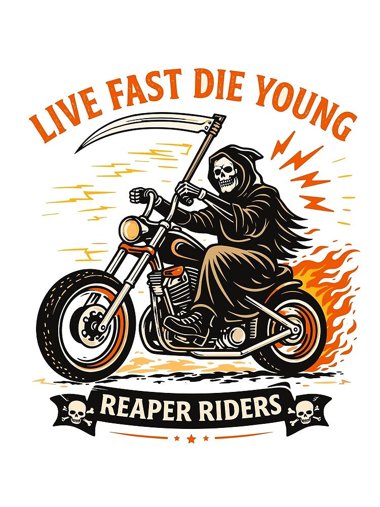 Reaper Riders Motorcycle T-Shirt by Matinez Pink