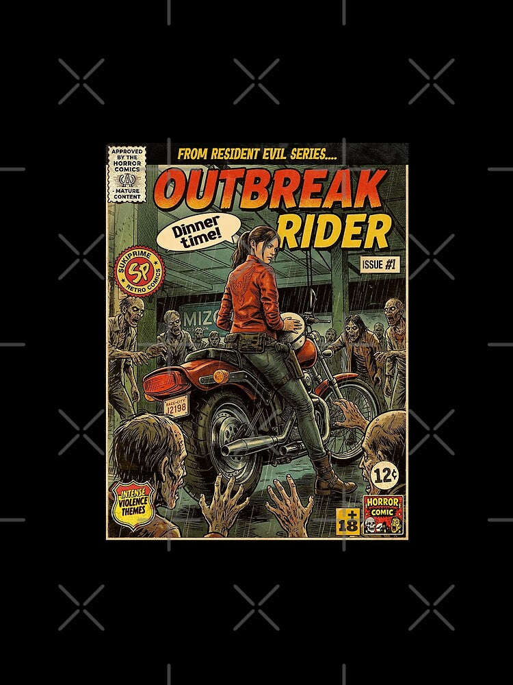 Resident Evil 2 Claire Redfield Retro Vintage Comic Cover Art by Back2Collage