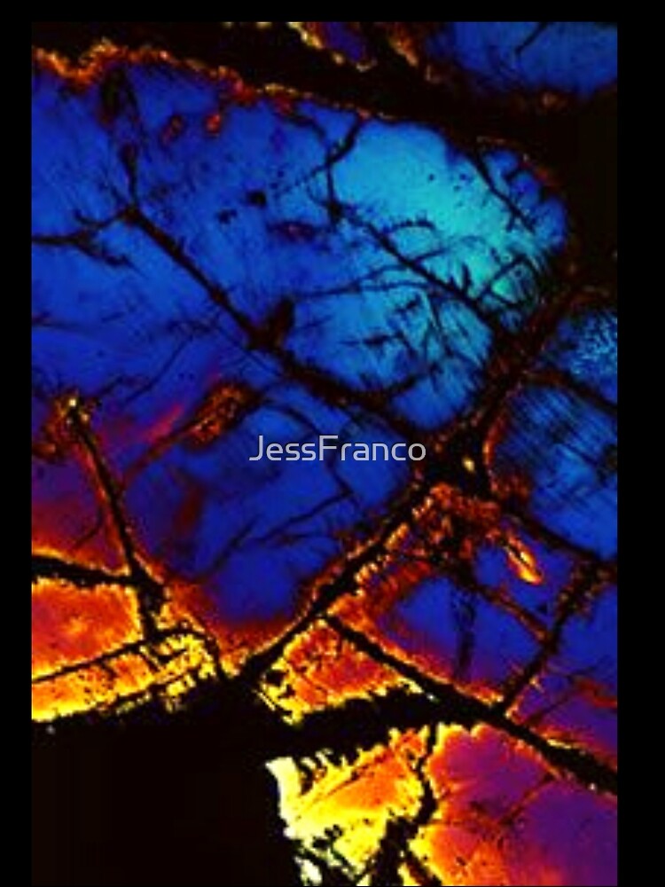 Micro photography of olivine crystals in polarized light. by JessFranco