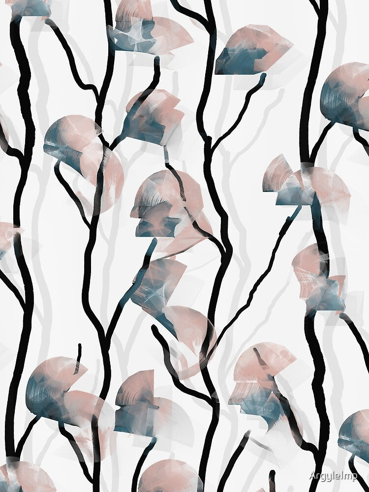 Modern Climbing Vine -- Rose Teal by ArgyleImp