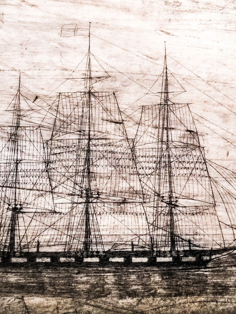 Scrimshaw Whale Panbone Ship by srgreen