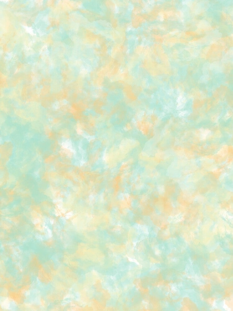 Soft Pastel Green and Orange Watercolor Marble by PugazhLogan