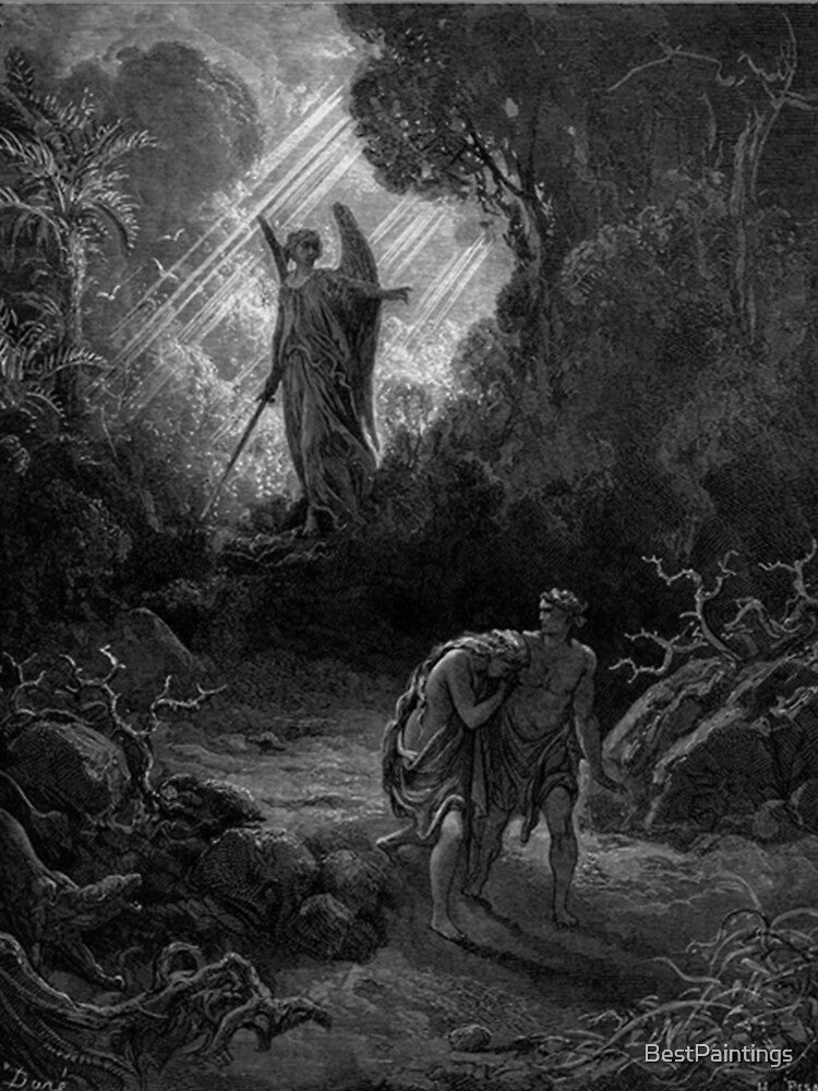 Adam and Eve Driven out of Eden- Gustave Dore by BestPaintings