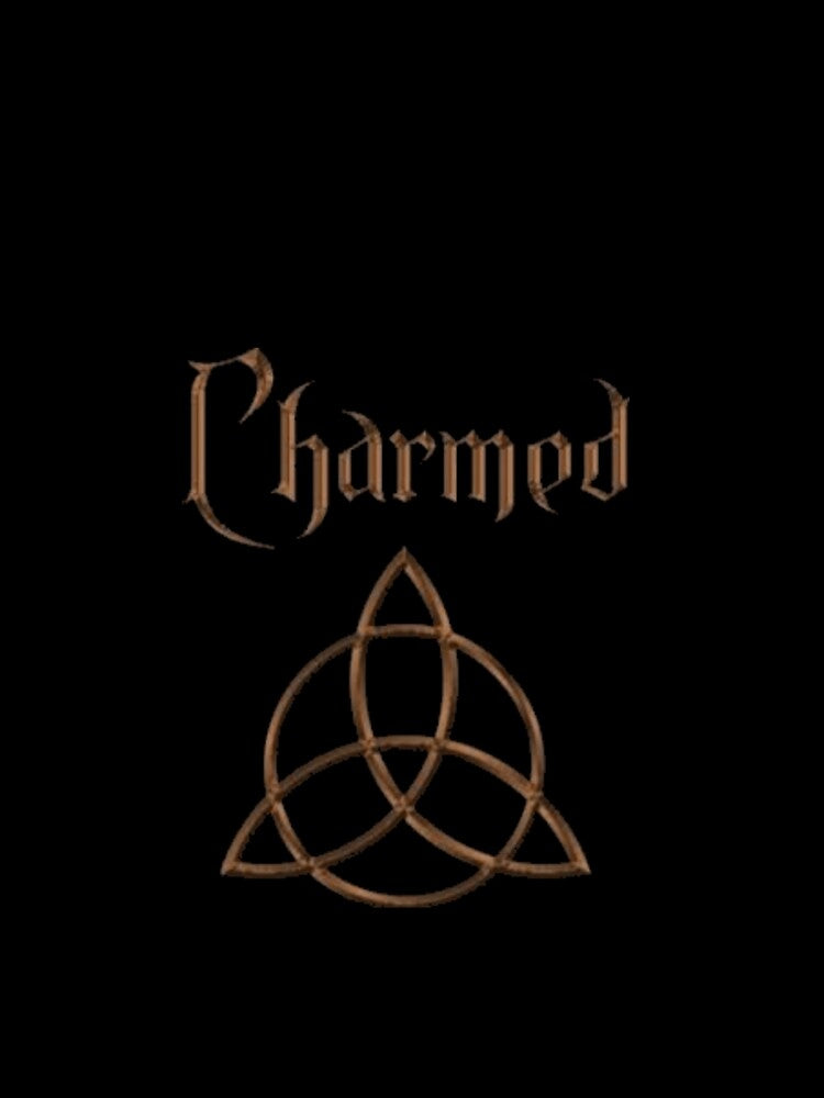 Charmed TV series  bronze triquetra on black by Wicca and mythical creatures
