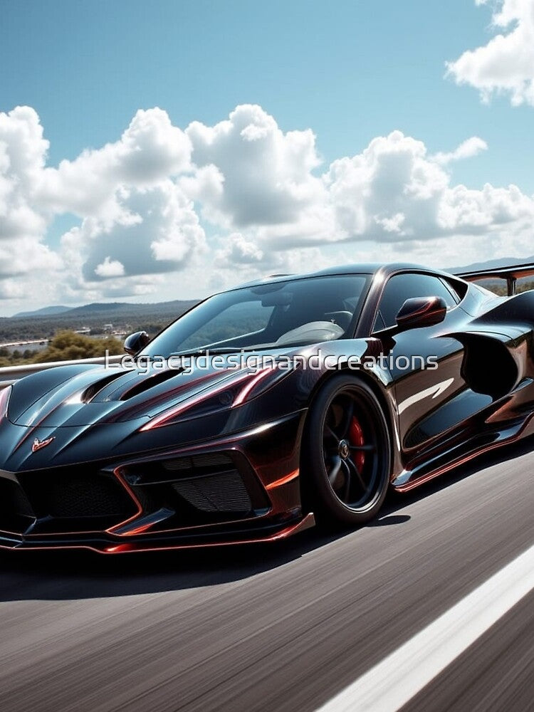 black corvette c7 driving by Legacydesignandcreations