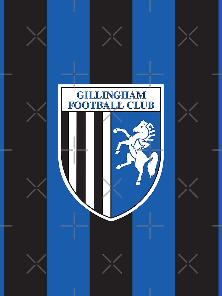 Gillingham FC logo - Stripes by Etchedclothing