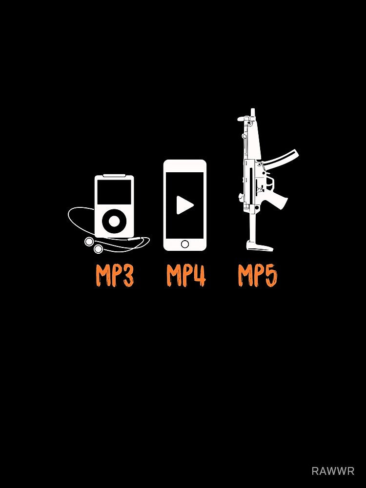 Funny Nerd Evolution Gamer Shirt: MP3 MP4 MP5 by RAWWR