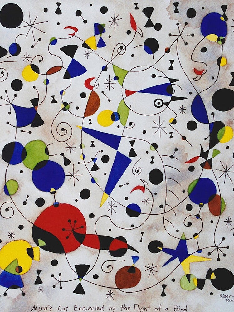 Joan Miro Cat Encircled by the Flight of a Bird by bettypure