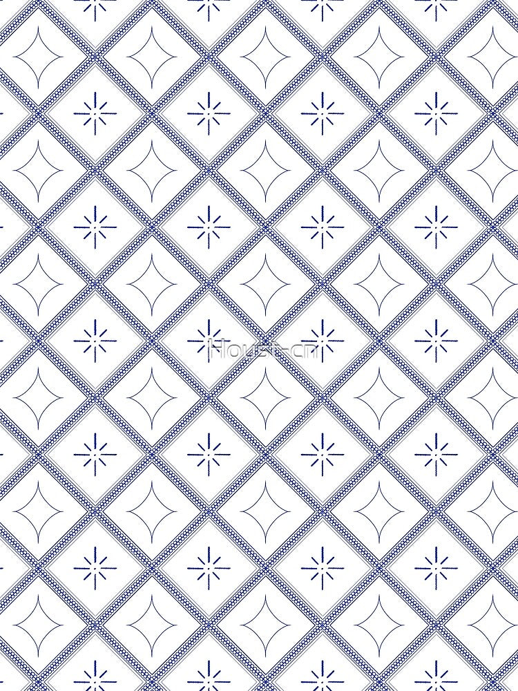 Diamond and Star Pattern -Blue- by Houst-cn