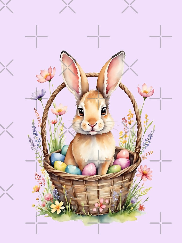 Watercolor Easter Bunny 2 by Magnolia Valley Art