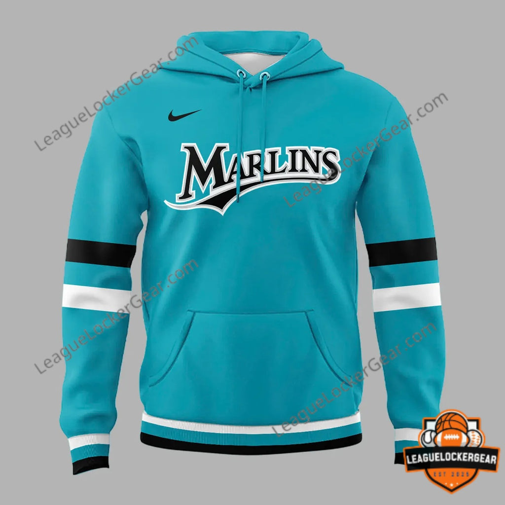 Miami Marlins Teal Throwback Uniform T-Shirt