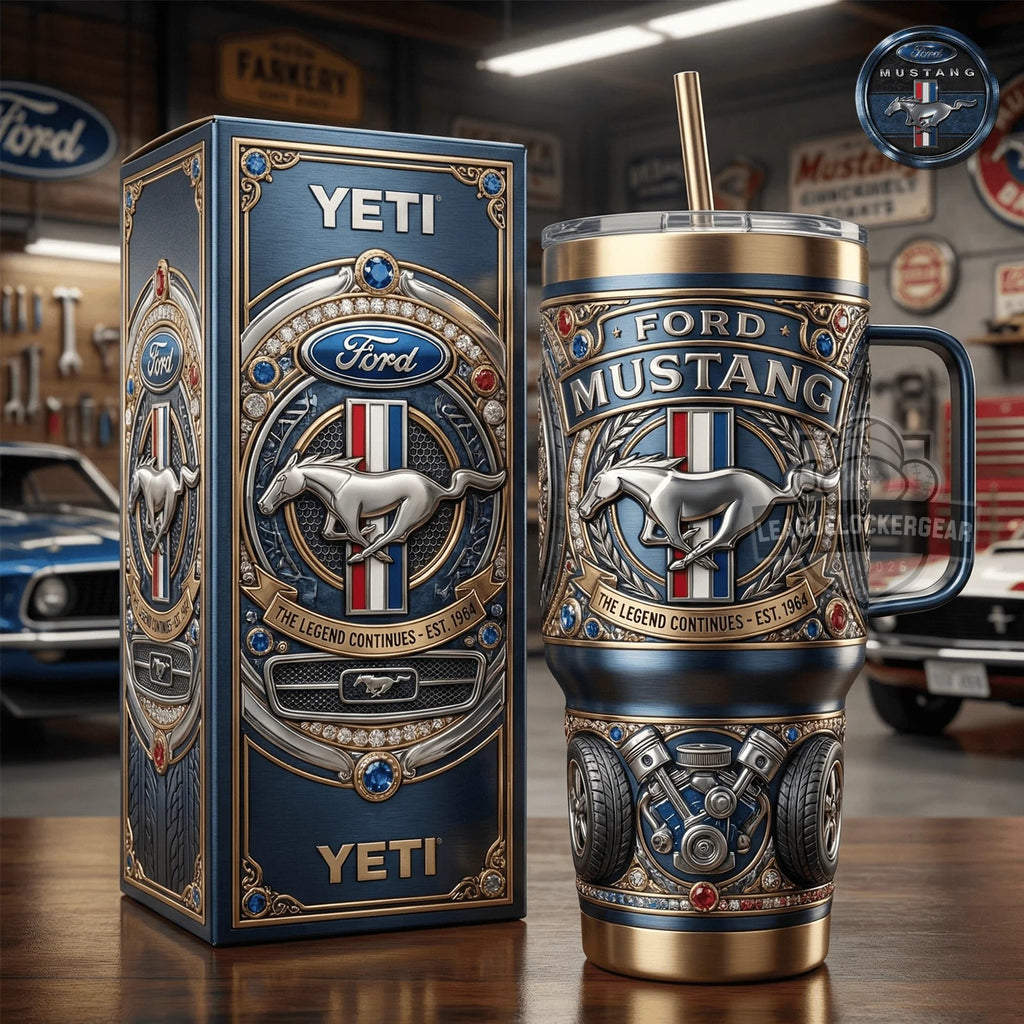 Ford Mustang The Legend Continues Est 1964 YETI Tumbler