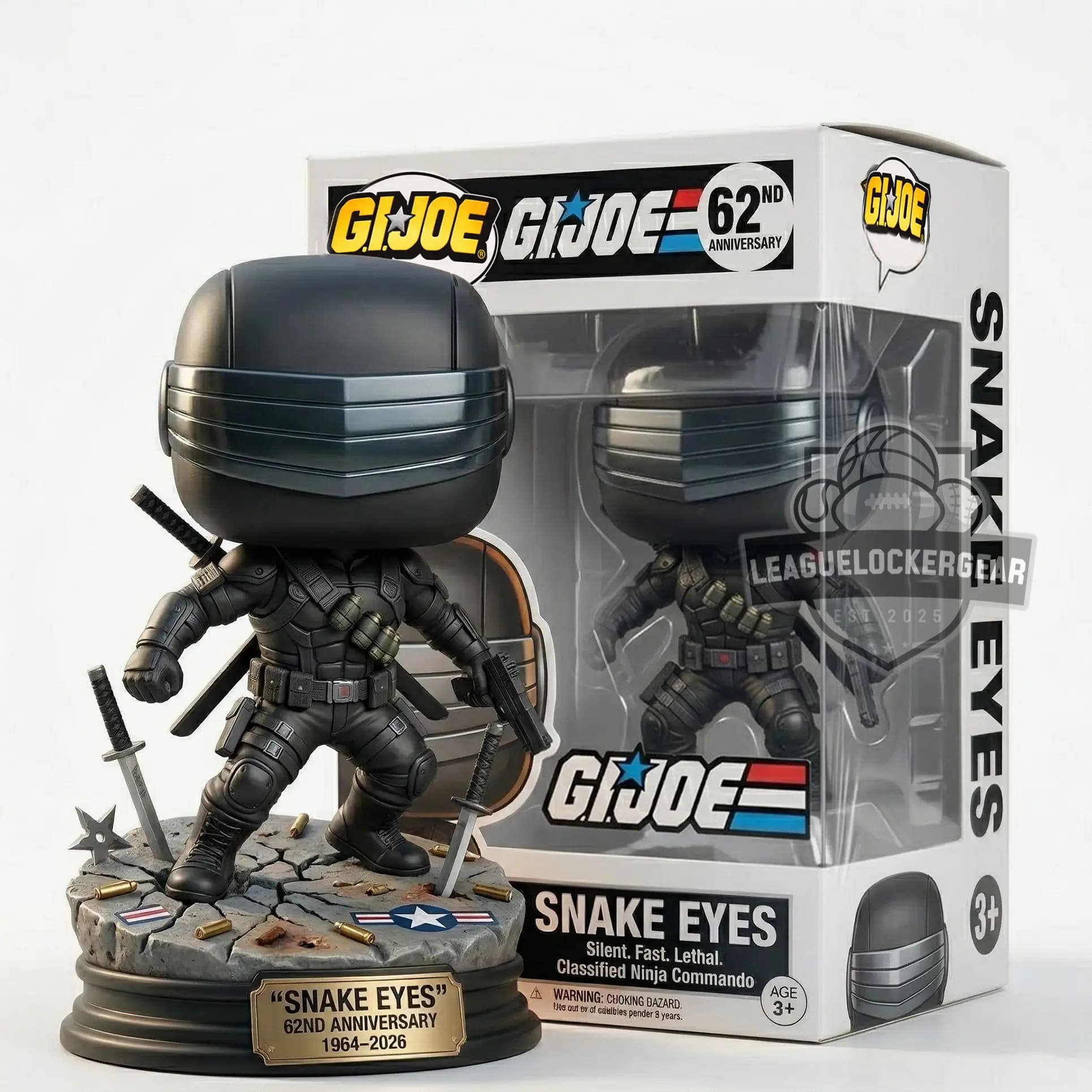 G.I. Joe Snake Eyes 62nd Anniversary Vinyl Figurine