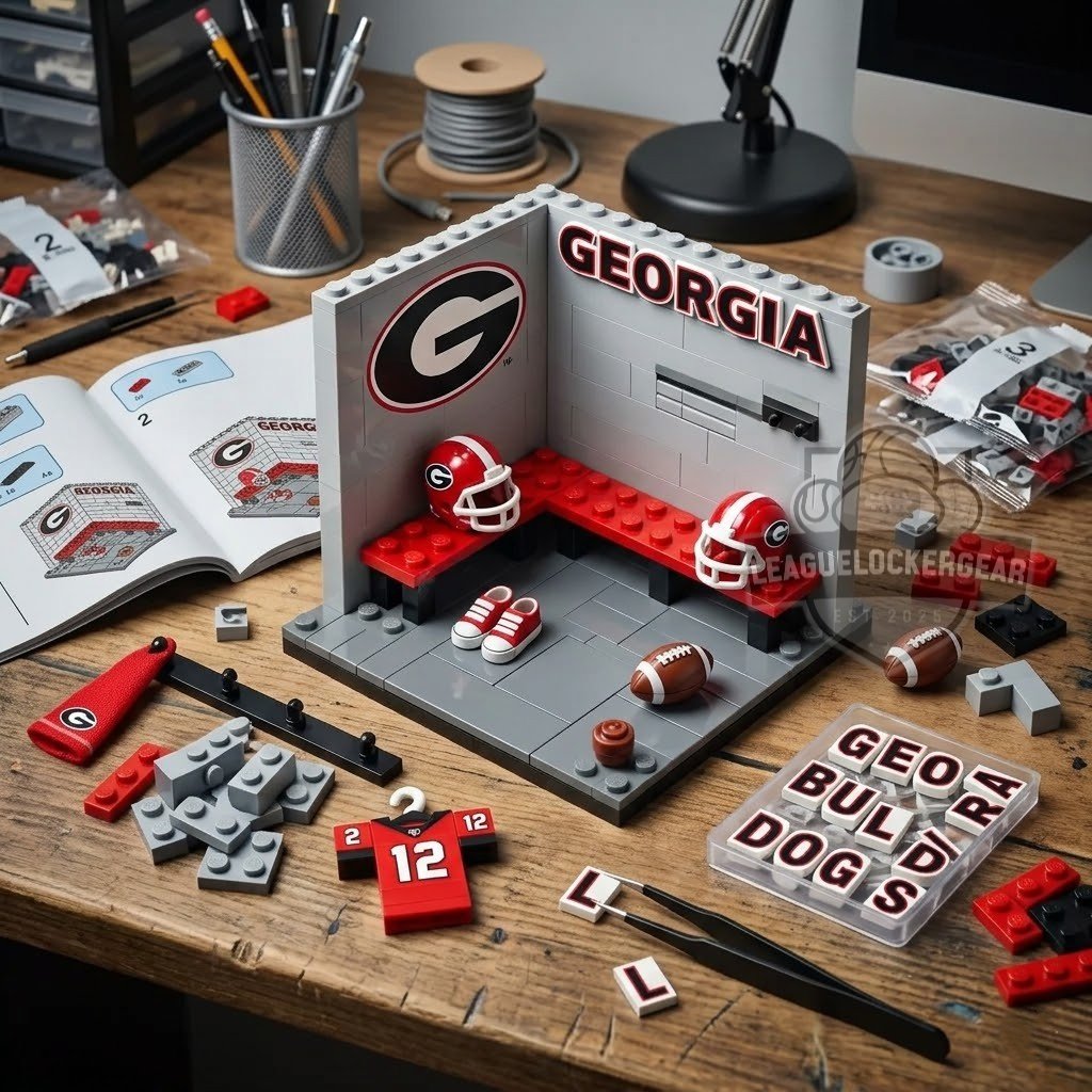 Georgia Bulldogs Lego Locker Room Diorama
