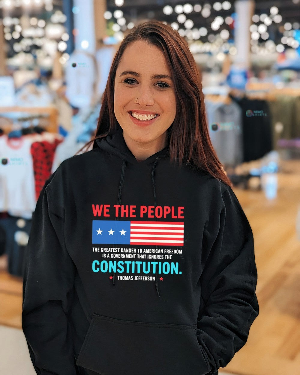 Thomas Jefferson we the people the greatest danger to American freedom is a government shirt