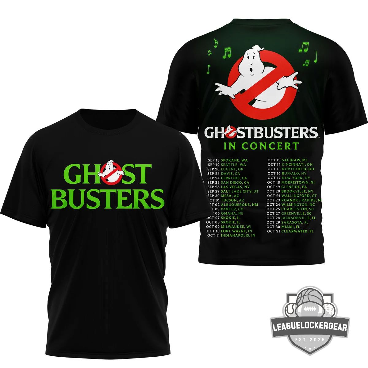 Ghostbusters In Concert Tour Dates T-Shirt