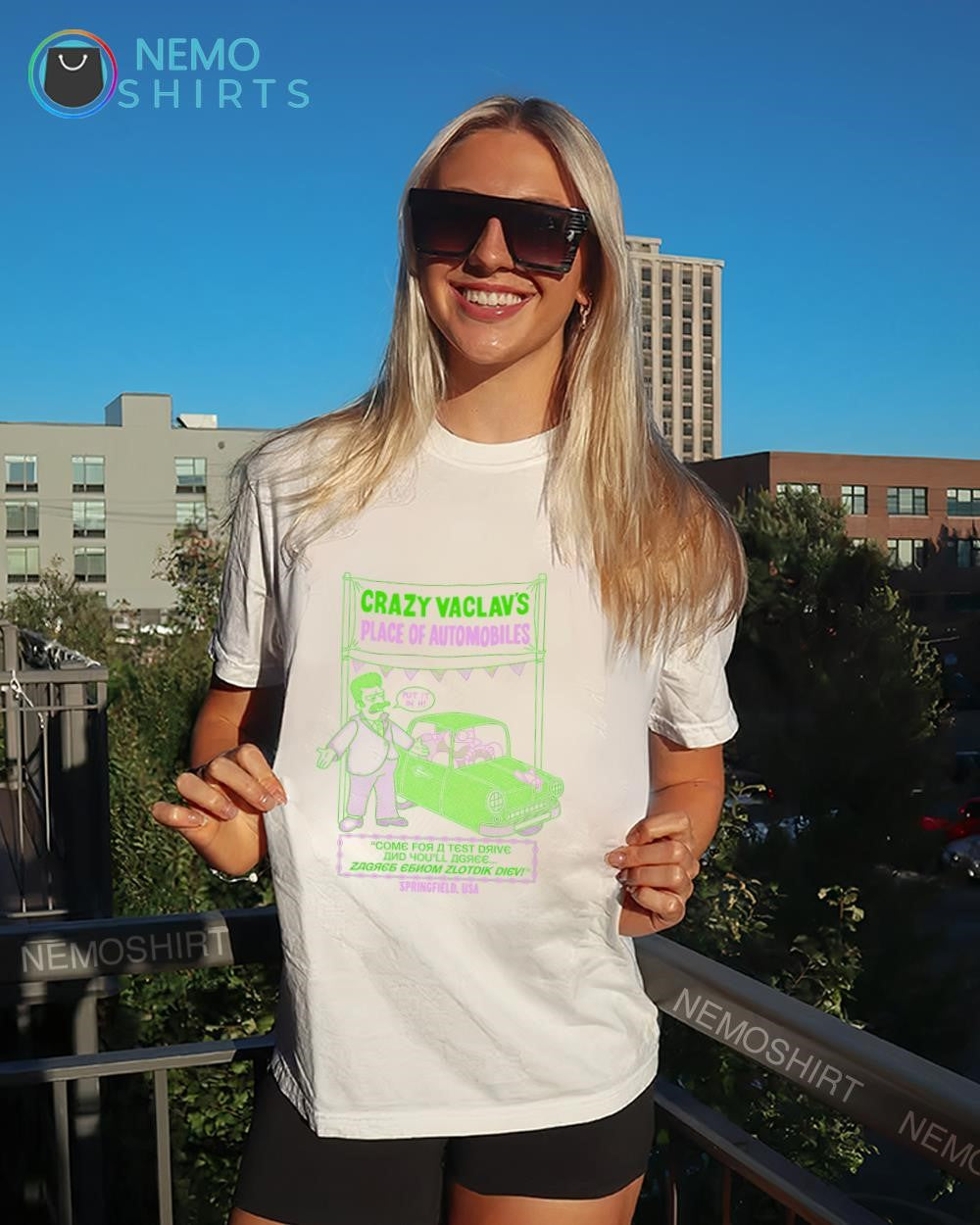 The Simpsons crazy vaclav’s place of automobiles shirt