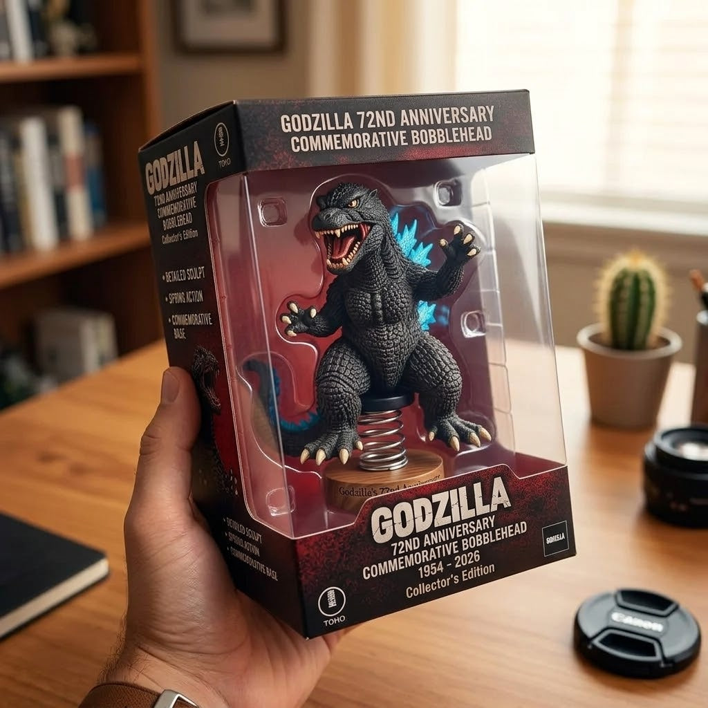 Godzilla 72nd Anniversary 1954-2026 Bobblehead