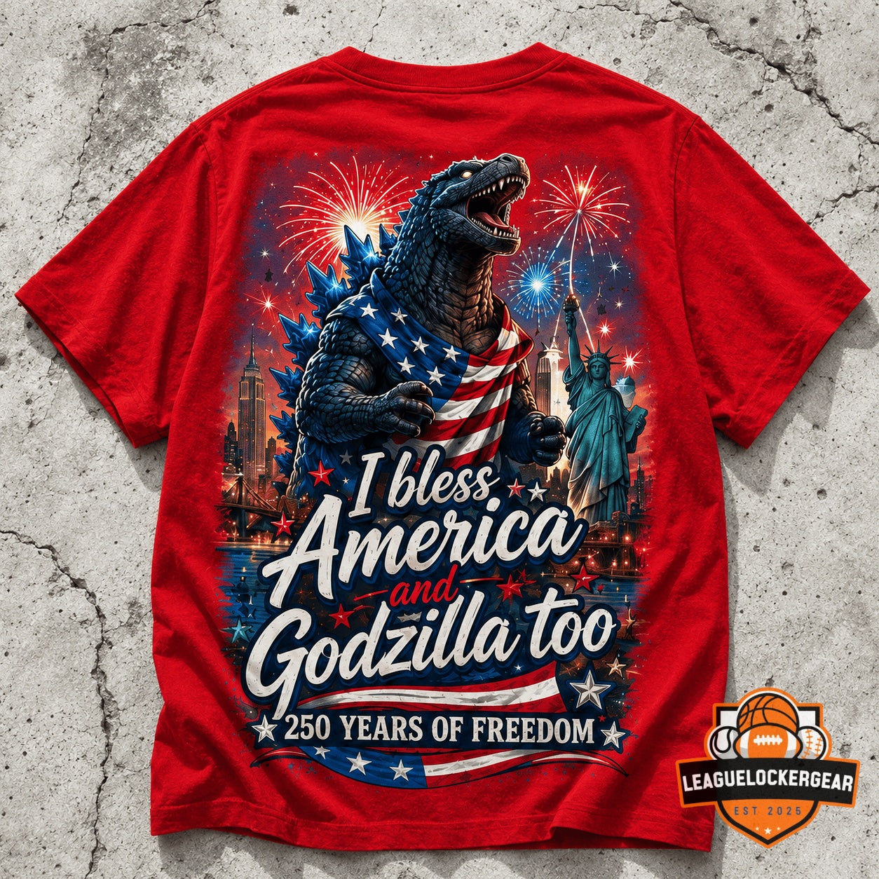 Godzilla America 250 Years of Freedom T-Shirt