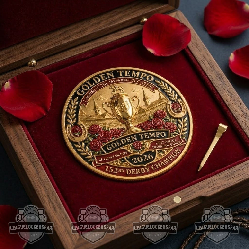Cherie Devaux & Golden Tempo First Female Derby Winning Trainer 2026 Coin