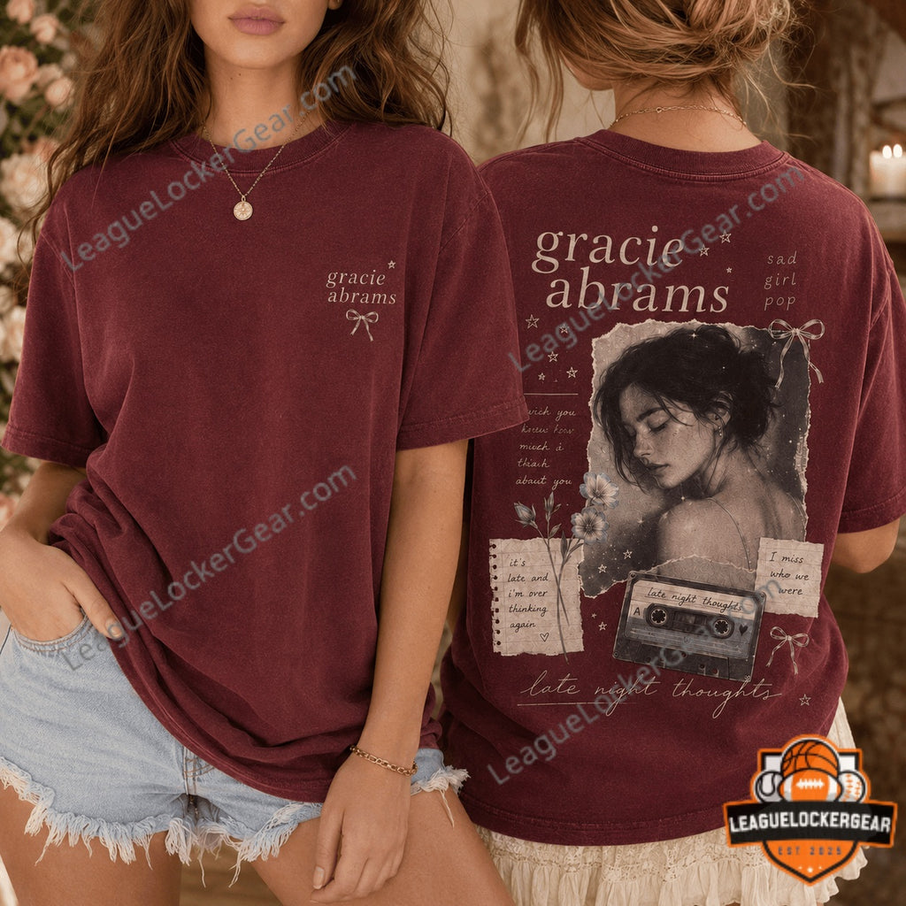 Gracie Abrams Late Night Thoughts Sad Girl Pop T-Shirt