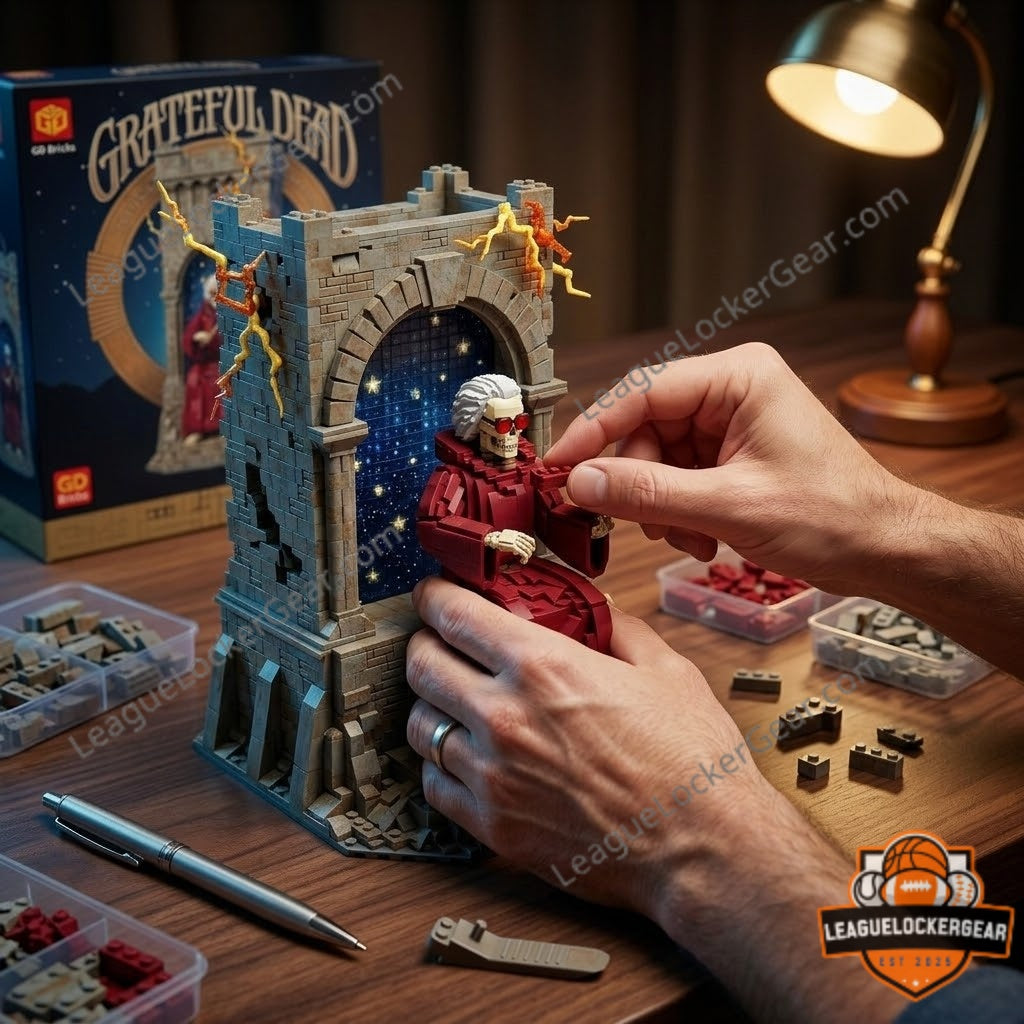 Grateful Dead Franklin’s Tower Skeleton Fiddler Building Block Set