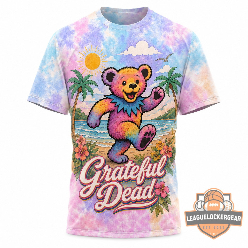 Grateful Dead Days Pastel Beach Road Trip T-Shirt