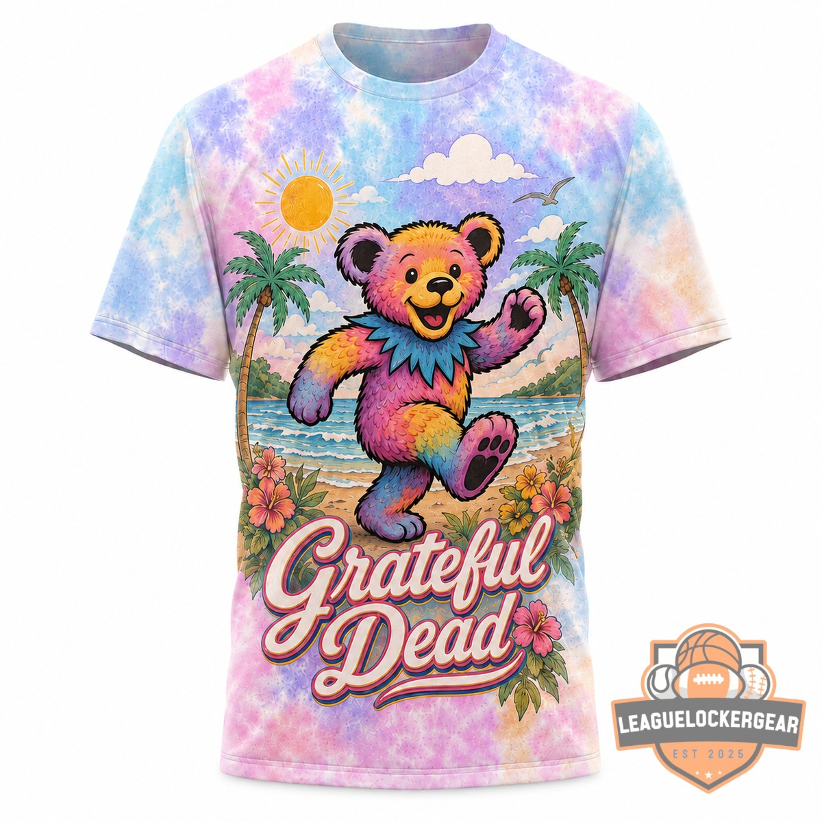 Grateful Dead Days Pastel Beach Road Trip T-Shirt