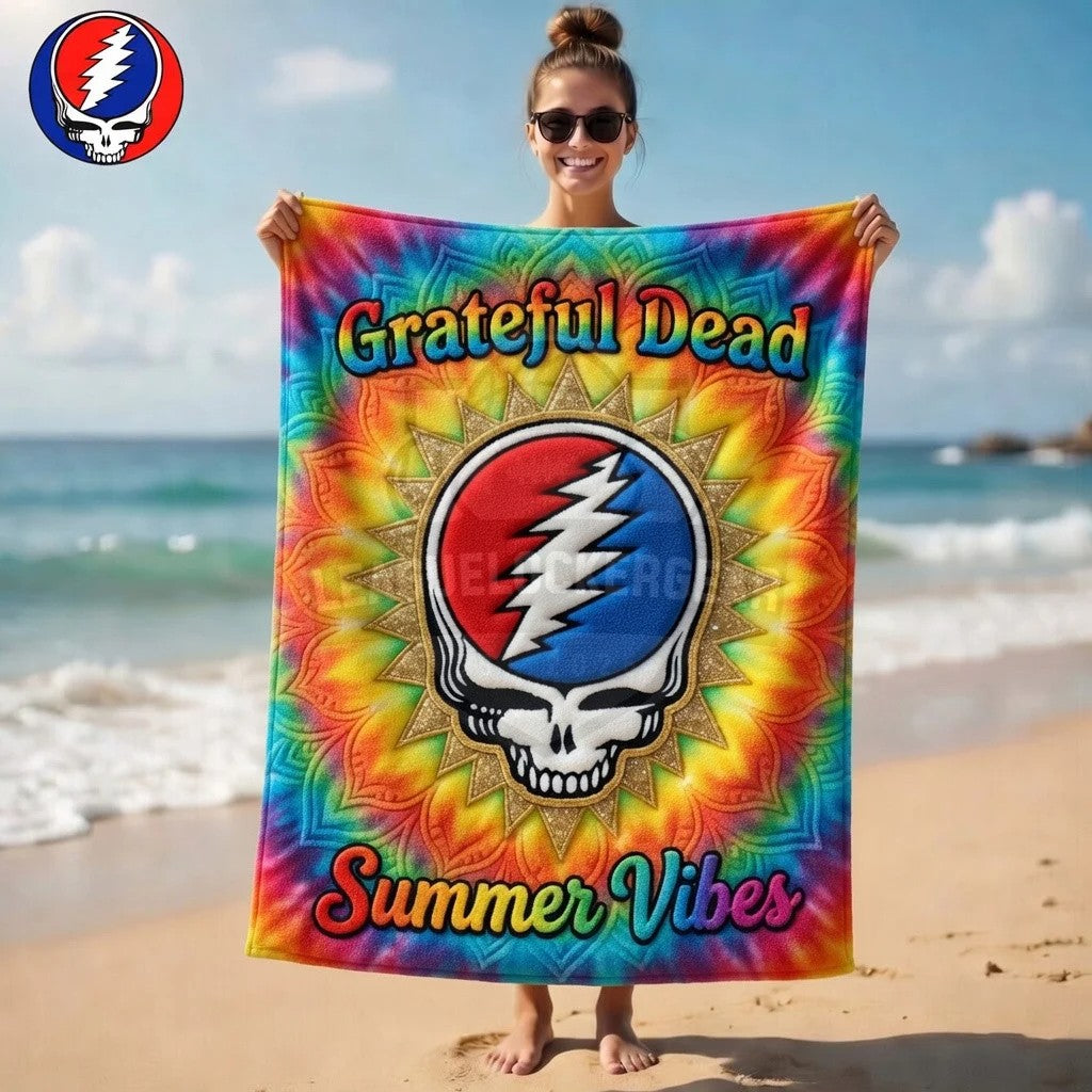 Grateful Dead Summer Vibes Beach Towel