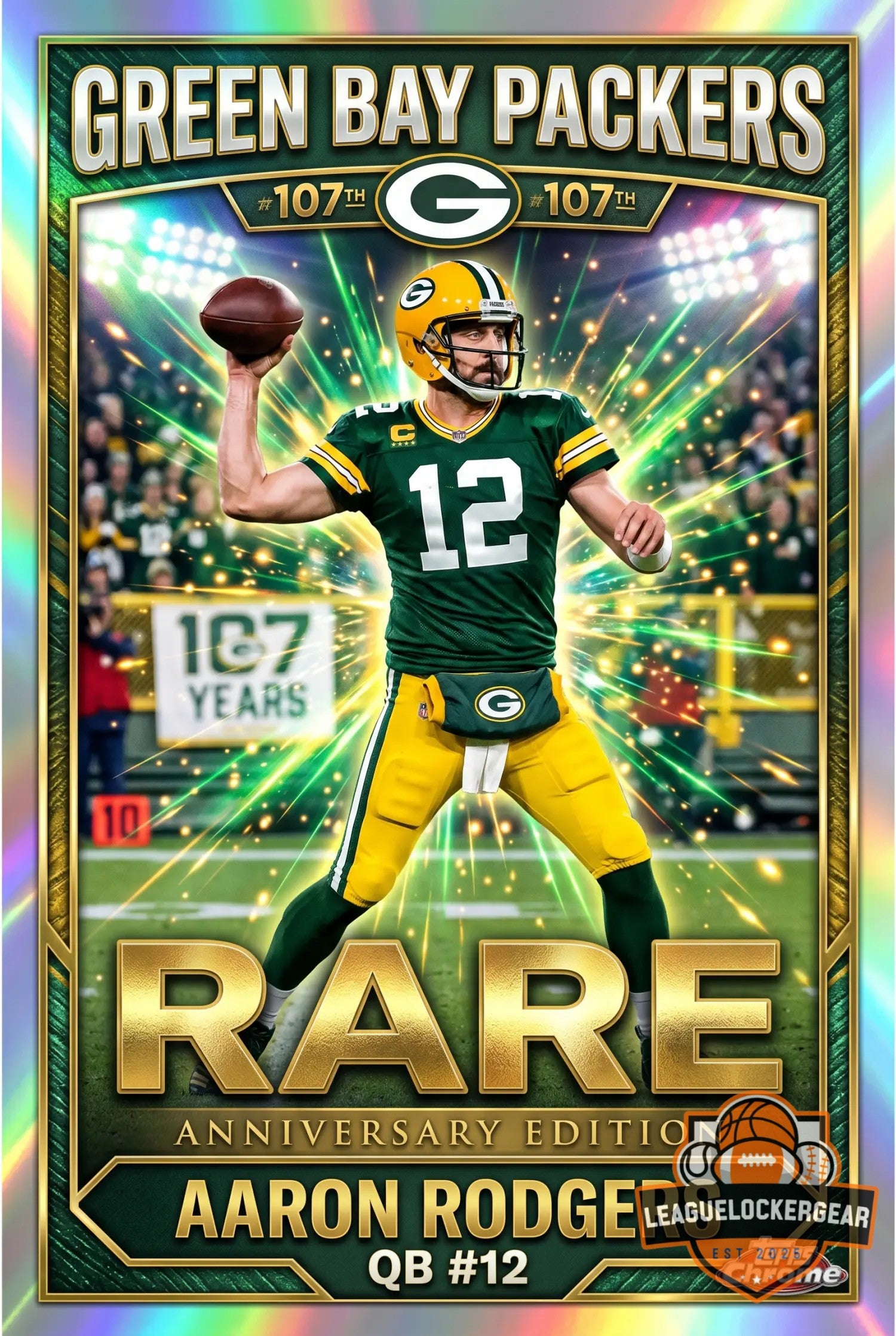 Green Bay Packers 107th Anniversary 1919-2026 Trading Cards