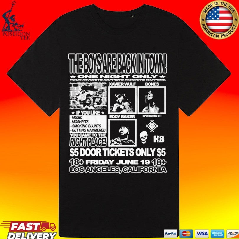 Hollowsquad The Boys Are Back In Town La Warehouse Tour T-shirt