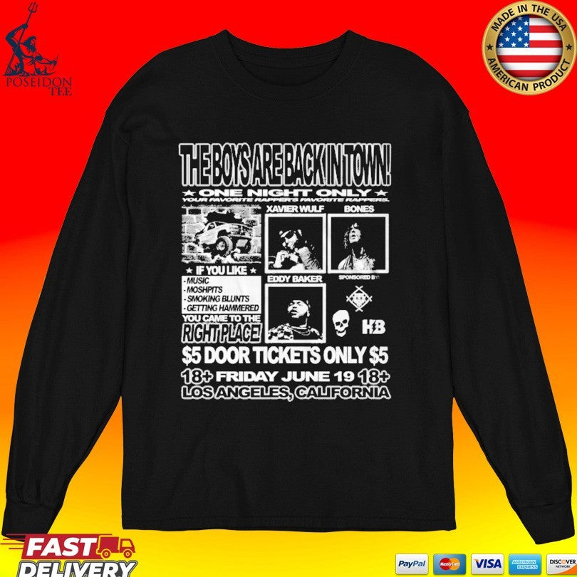 Hollowsquad The Boys Are Back In Town La Warehouse Tour T-shirt
