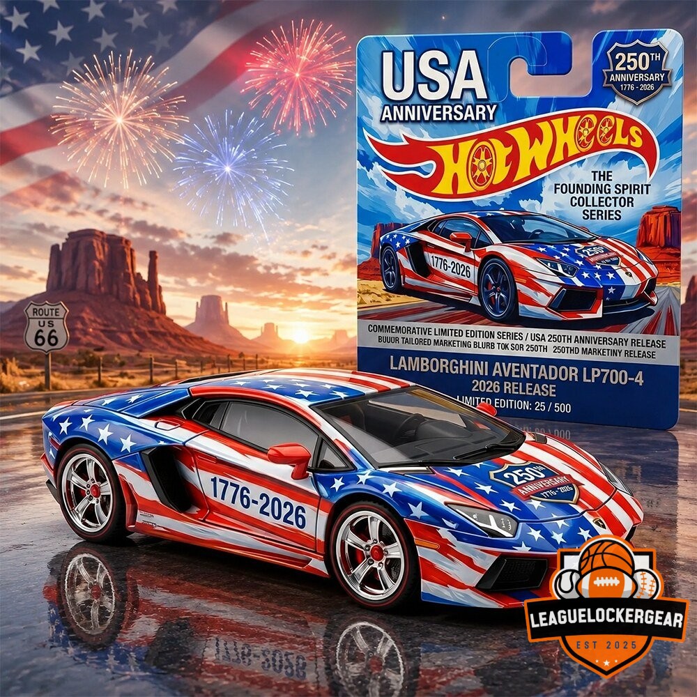 Wheels Lamborghini Aventador USA 250th Anniversary Diecast Car