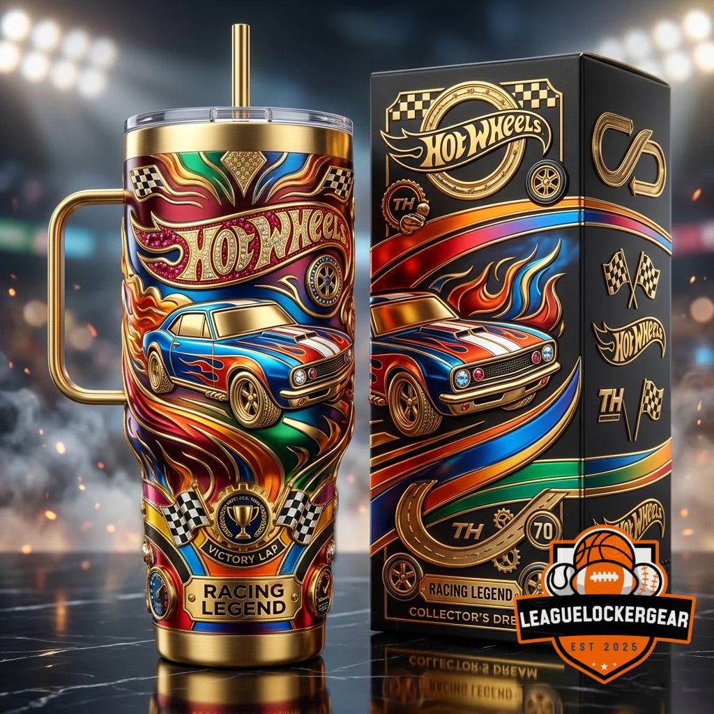 Wheels Racing Legend Classic Car Tumbler with Handle