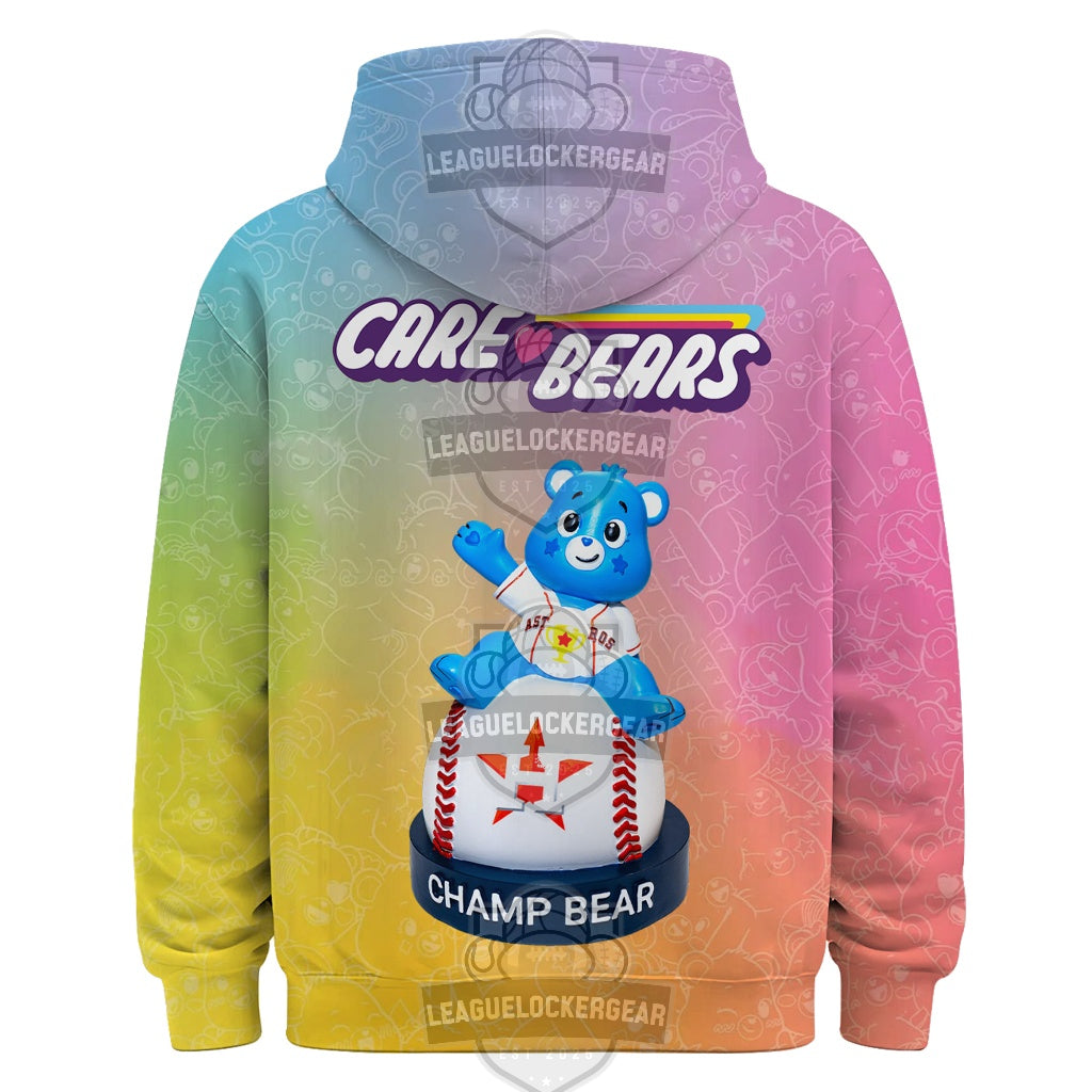 Houston Astros Care Bears Night Champ Bear Hoodie