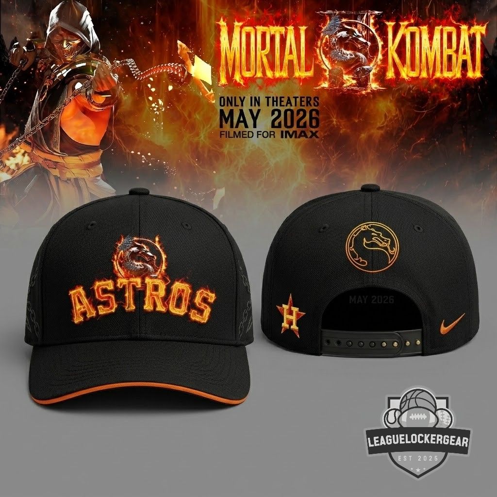 Houston Astros x Mortal Kombat 3D Baseball Jersey