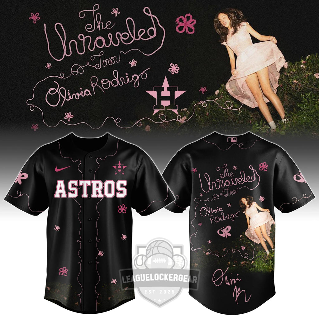 Houston Astros Olivia Rodrigo The Unraveled Tour Baseball Jersey