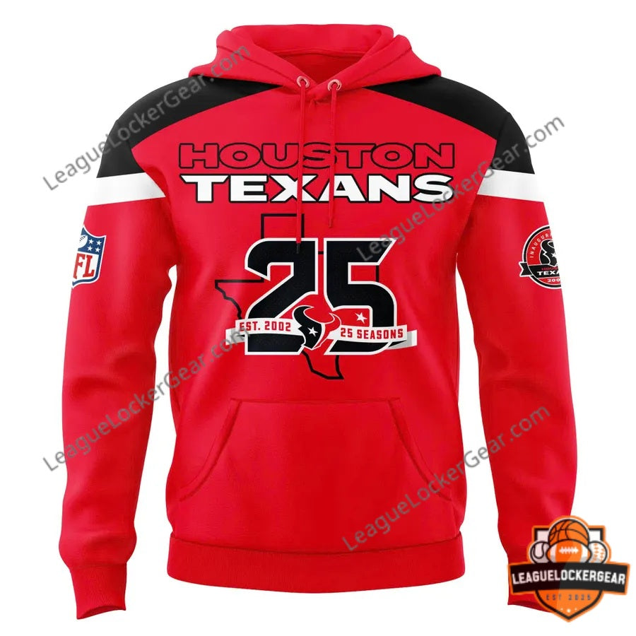 Houston Texans 25 Seasons Anniversary Hoodie
