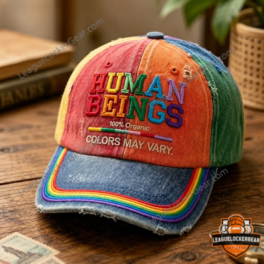Human Beings Rainbow Equality Baseball Cap